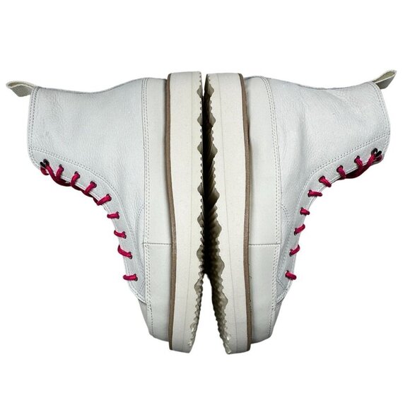 Converse Chuck Taylor All Star Shoes Womens Size 10 White Leather High Top Boots - Picture 9 of 16